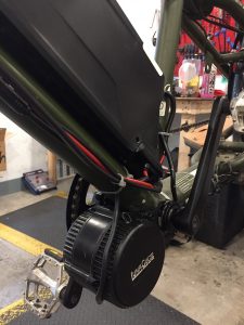 Lunacycle electric assist motor installed on a Yuba Mundo